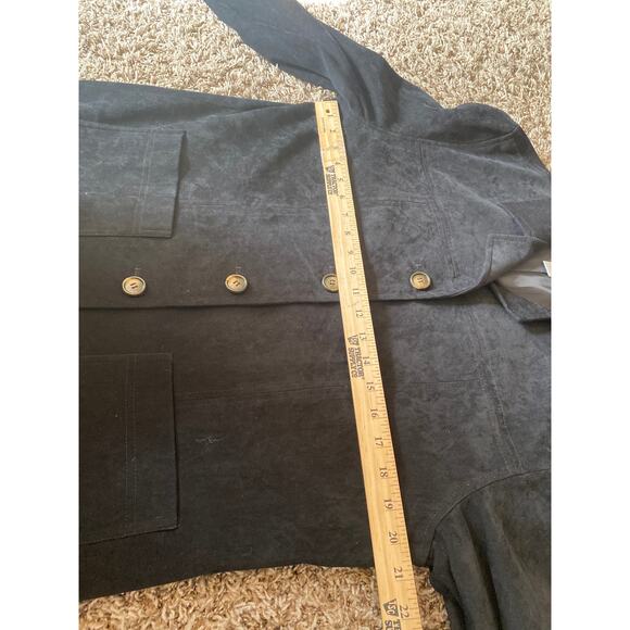 Talbots Black Button Up Light Coat Jacket Long Sleeve Women Size Medium - Picture 7 of 9